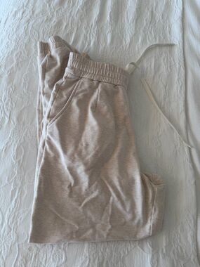 Varley Light Beige cotton beige joggers